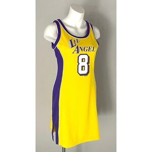 Vintage Y2K Big Flirt Lil Angel #8 Kobe LA Lakers Tank Mini Dress Medium